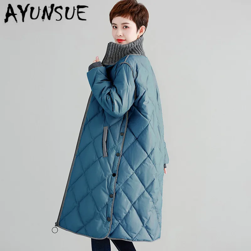 

AYUNSUE Winter Coat Women Down Coat Plus Size Korean White Duck Down Jacket Women Puffer Jacket Parka Casaco WFTY1260 YY1526