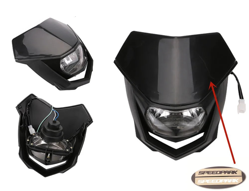 Универсальный H4 головной светильник для мотоцикла эндуро головной светильник налобный фонарь для Yamaha HONDA Dirt Bike спортивный мотоцикл запчасти