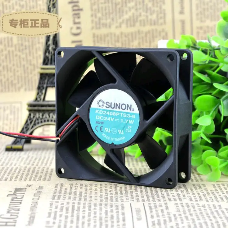 KD2408PTS3-6 для SUNON встроенный DC24V осевой вентилятор охлаждения вентилятор 8025 радиатор