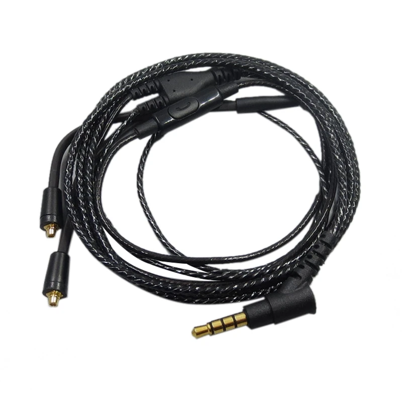 MMCX кабель с серебряной пластиной для Shure SE215 SE315 SE425 SE846 Съемный микрофоном