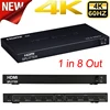 4K 60hz 1x8 HDMI Splitter 1 IN 2 4 6 8 Output 1x2 1x4 HDMI Splitter HDMI 2.0 Video Converter 1080P for PS4 PC DVD To TV MONITORS ► Photo 1/6