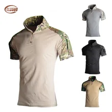 Тактическая рубашка армейская Униформа Военная Футболка мужская боевой камуфляж дышащая с коротким рукавом охотничье снаряжение для одежды Униформа Мужская футболка