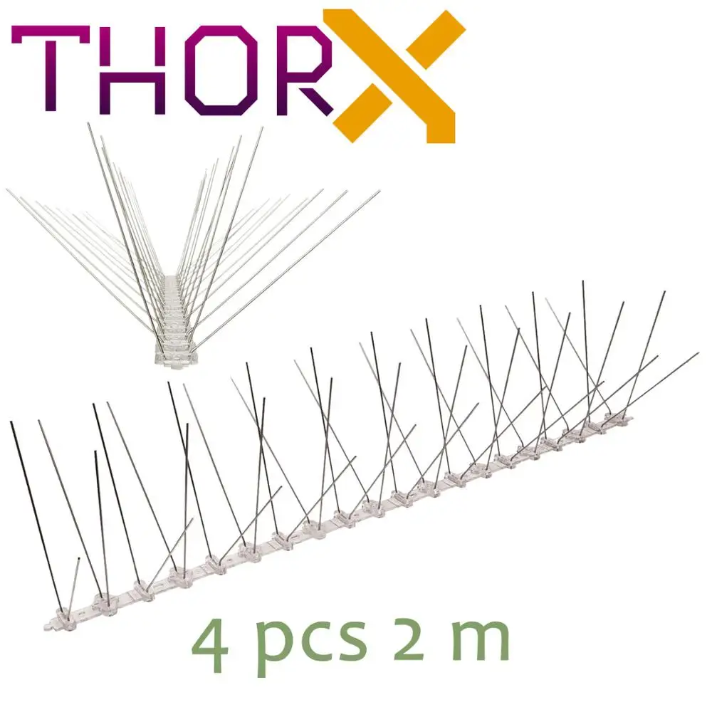 MH-04-TP 4 ряда шипы для отпугивания голубей птицы Спайк птицы на поликарбонатной основе-высокое качество решение для шипы для контроля птиц - Цвет: MH-04-TP-2M