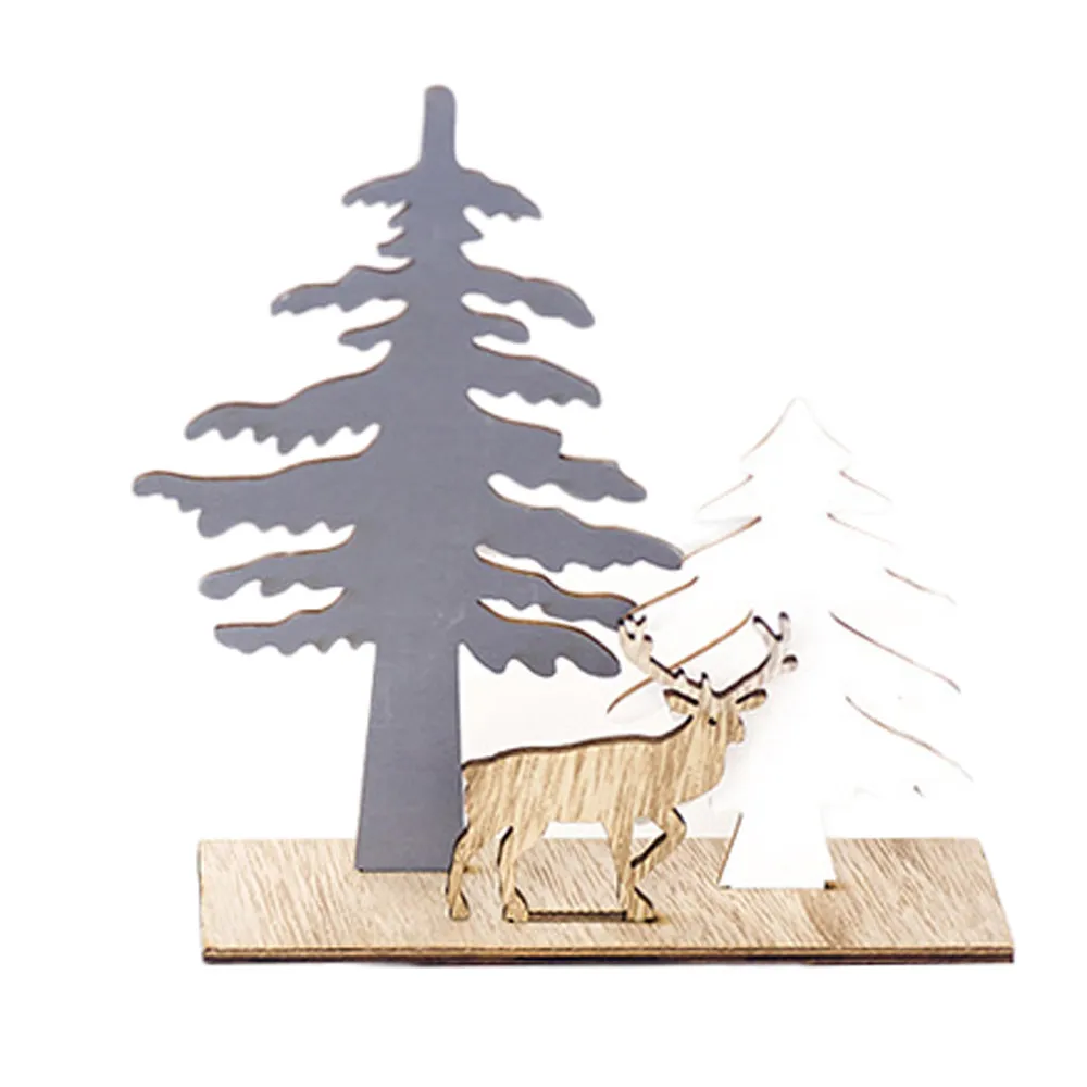 Рождественские украшения для дома, Рождественский Деревянный Санта-Клаус, лось, снеговик, праздничный декор, домашний декор, ozdoby boszonarodzeniowe T3