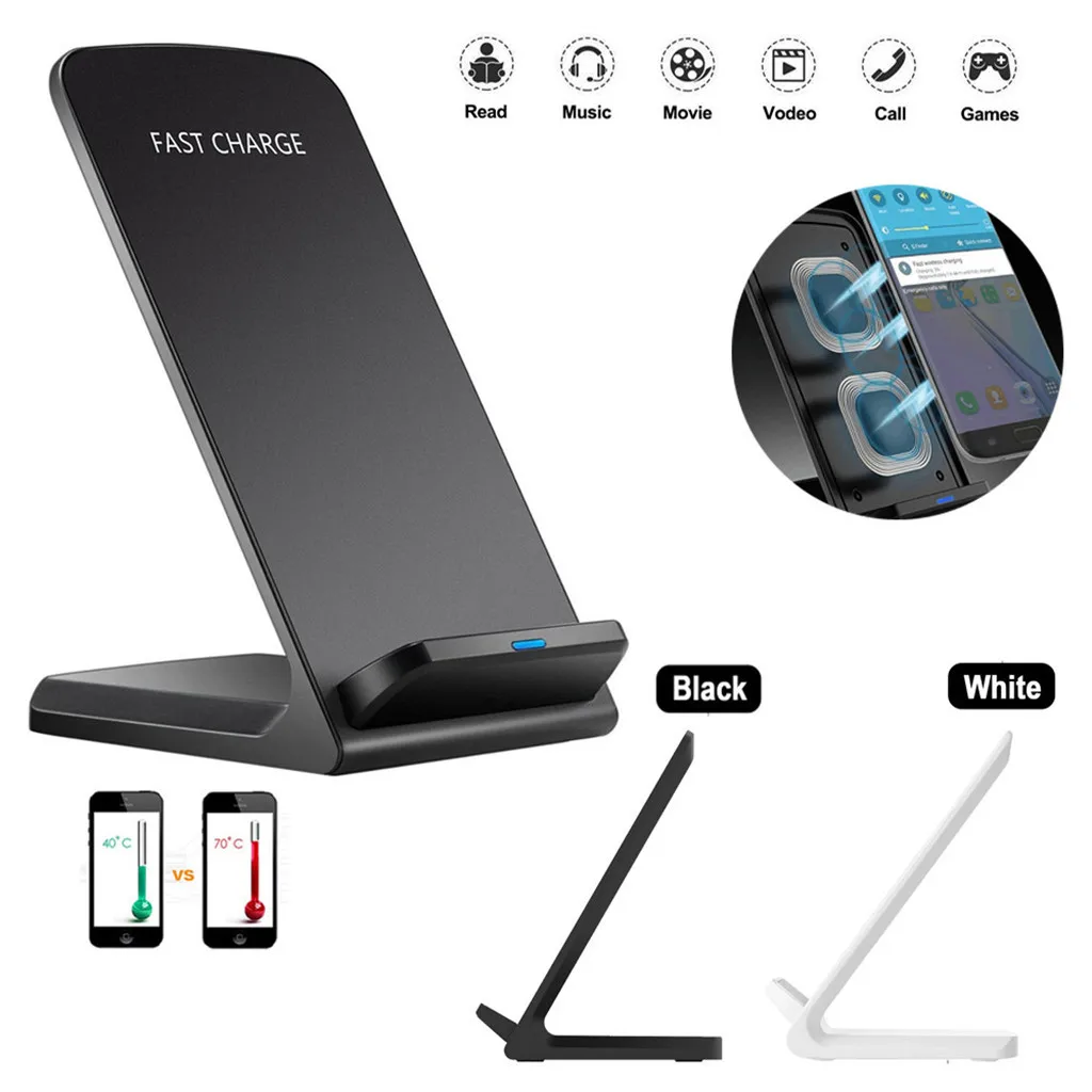 Wireless Fast Charger Charging Pad Stand Dock Qi Mobile Phone Charging Stand For Samsung Galaxy Note10/Note10+ Y20