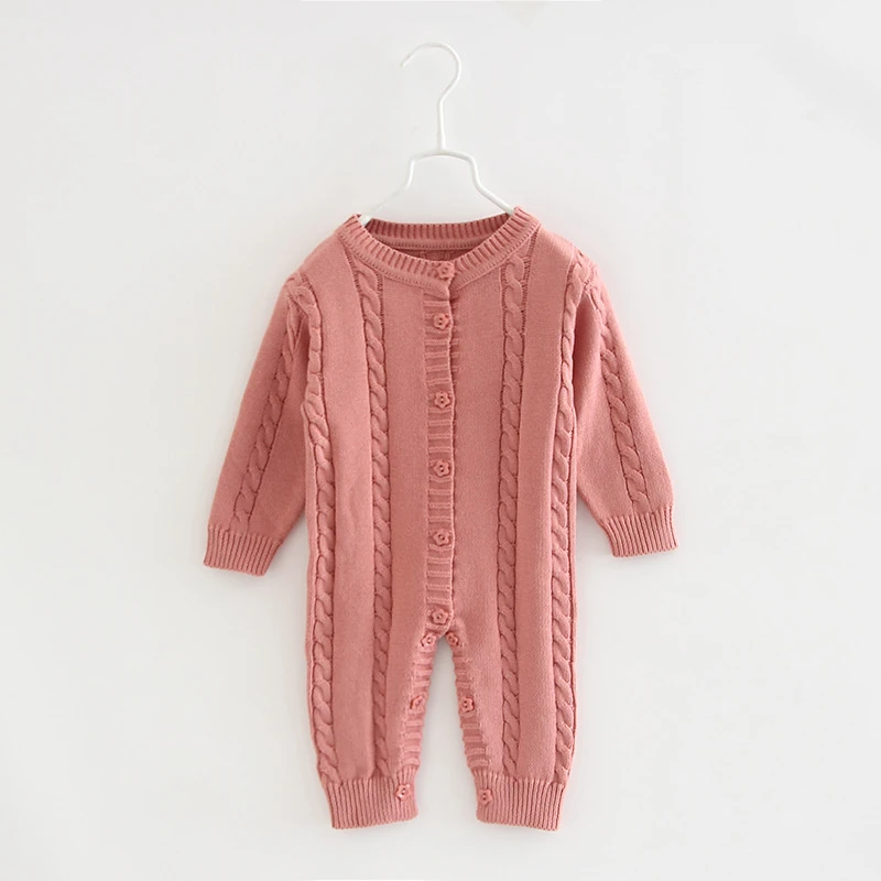 New Knitted Baby Romper Long Sleeve Baby Sweater Romper Cute Rabbit Baby Girls Sweater Autumn Newborn Baby Clothing