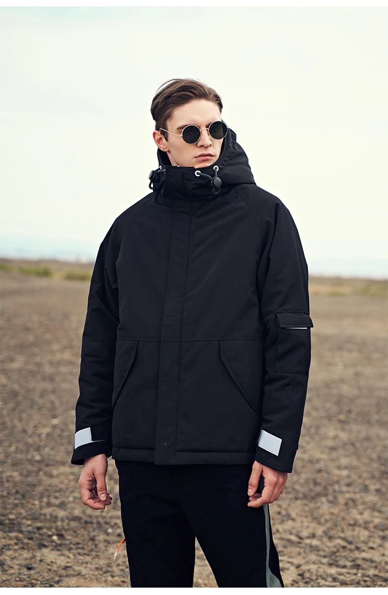Enjeolon, брендовая зимняя куртка, куртки с хлопковой подкладкой, Мужская Толстая шапка, ветрозащитная модная мужская парка с карманами, пальто размера плюс MF0071