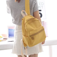 Female Small Fresh Canvas Backpack Women Solid Color School Backpacks for Teens Schoolbag Two Sizes Travel Shoulder Bags New