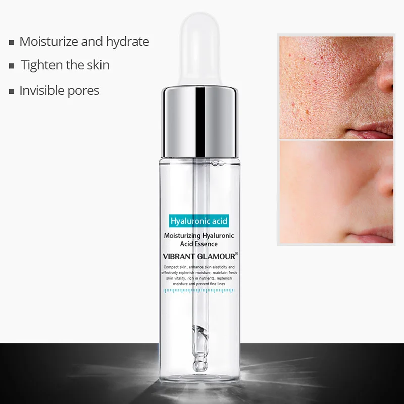 

VIBRANT GLAMOUR Hyaluronic Acid Serum Moisturizing Essence Face Cream Shrink Pore Skin Care Repair Whitening Anti-Aging