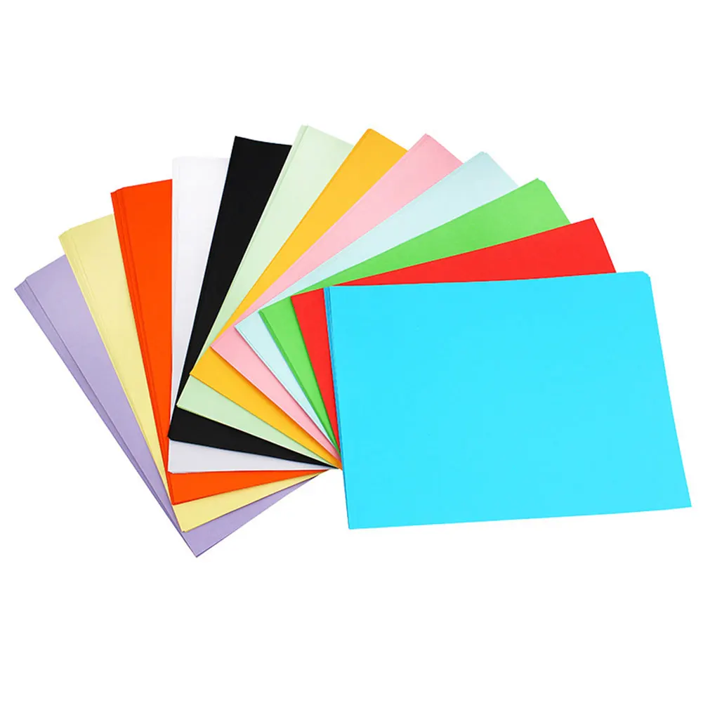 Papel de Cópia Cartão de Papel Material de Escritório Pces Impressora Colorida Papel Colorido 160gsm a4 Impressão Escola Premium Artesanato 100
