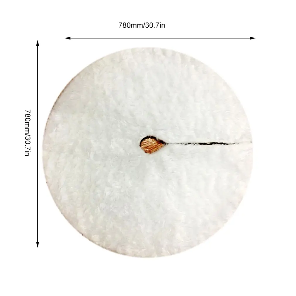 Чистый белый плюшевые коврик под рождественскую елку Рождество плюшевые на дерево юбка 78 см 90 см декорации на рождественскую елку