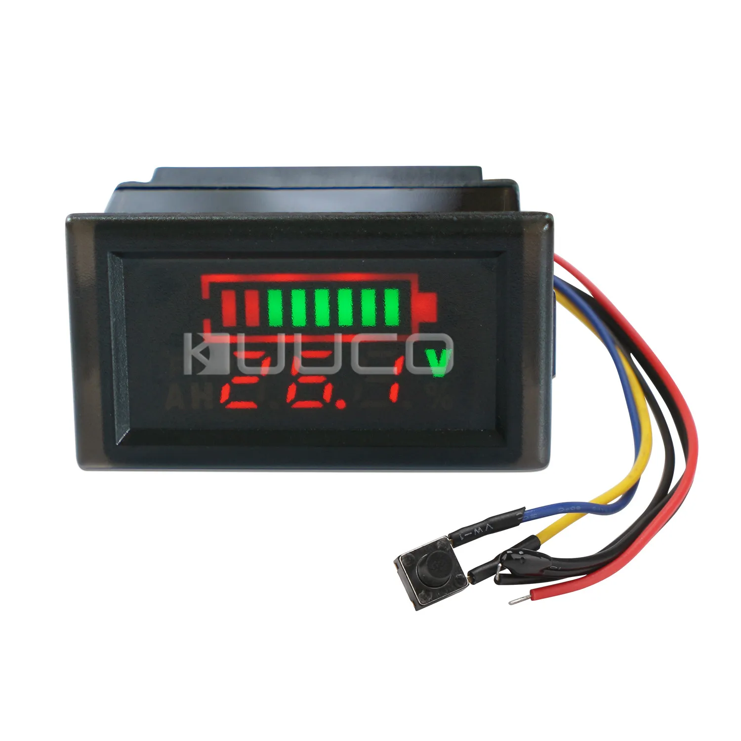 

DROK Digital Battery Volt Meter DC 24V 36V 48V Lead-Acid Battery Capacity Monitor with LED Display Voltage Indicator