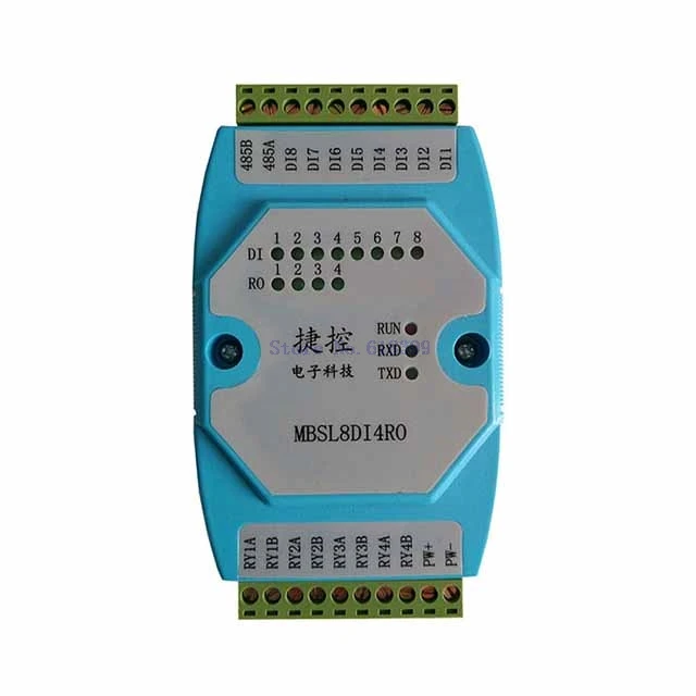 

A19-- 8DI4RO Remote IO data acquisition module 8 way digital input 4 way relay output module MODBUS RTU communication RS485