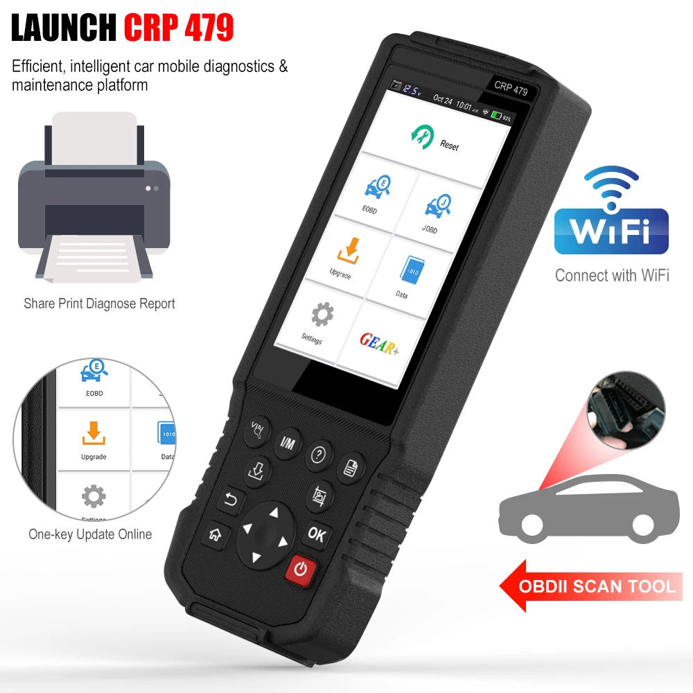 Launch X431 CRP479 Obd2 автомобильный сканер профессиональная Подушка безопасности ABS EPB DPF масло SAS TPMS IMMO сброс Obd 2 Авто диагностический инструмент PK CRP429
