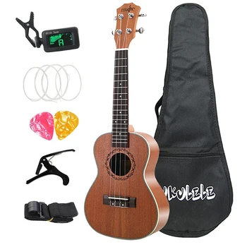 

New Hot 21 Inch Soprano Ukulele Hawaii Hawaiian Mini Guitar Uke Sapele 4 Strings Guitar for Beginners Guitarist