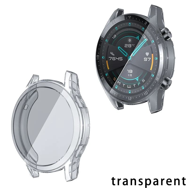 Защитный чехол для huawei watch GT 2, мягкий ТПУ защитный чехол на весь экран для huawei Gt, аксессуары для часов, 6 цветов