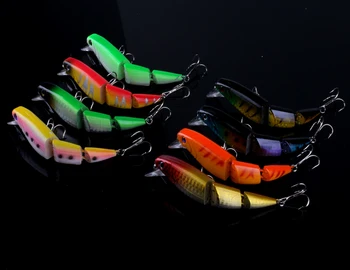 

8Pcs 11cm 16g Jointed Minnow Fishing Lures Swimbait Wobblers Crankbait 3-sections Hard bait isca artificial bait fishing tackle