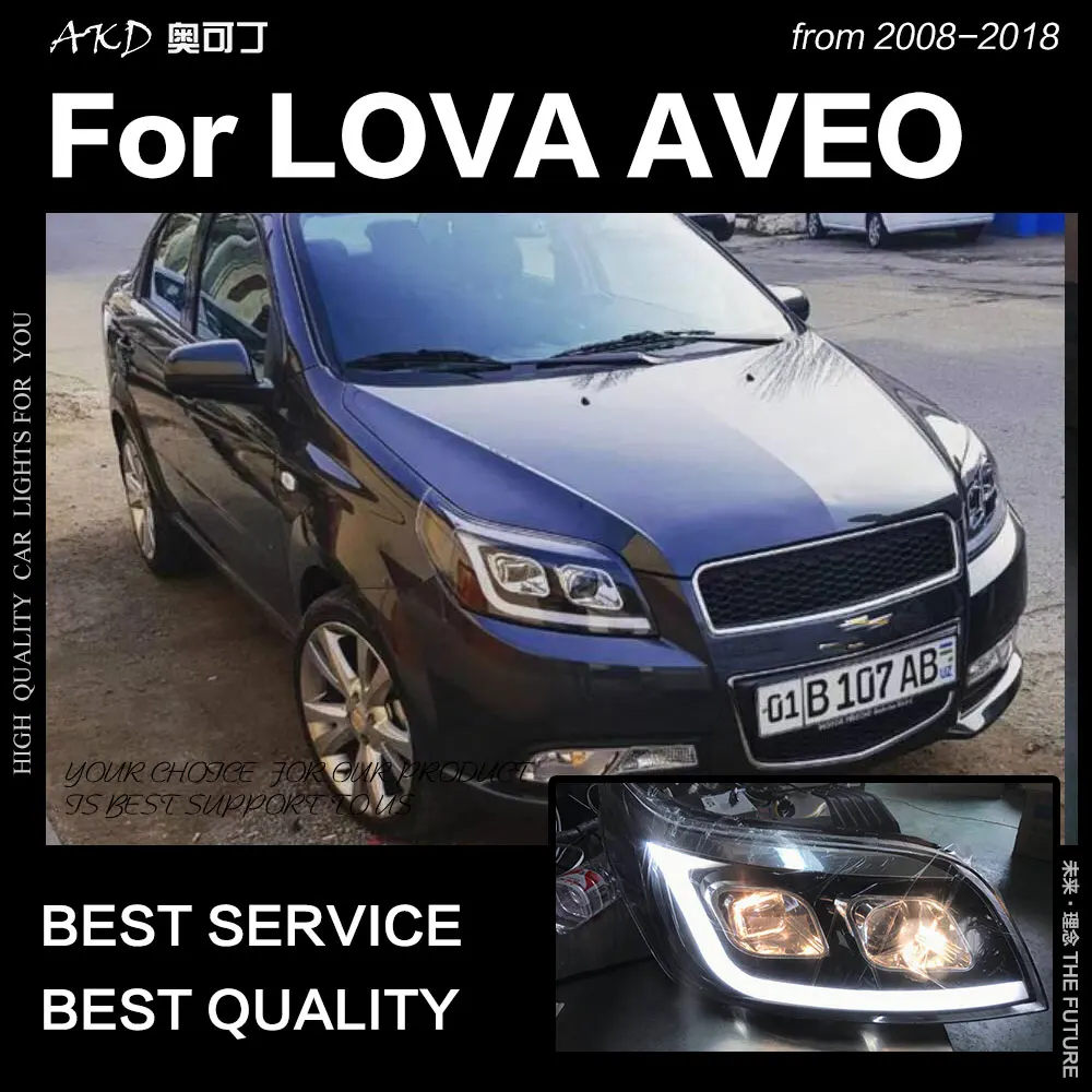 AKD автомобильный Стайлинг для Chevrolet Aveo фары 2008-2012 Lova светодиодный ные Nexia DRL Hid