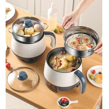 Multicooker Electric Cooker 1.7L Small Rice Cooker 1-2 People Household Non-stick Hot Pot Electric Steamer Cooking Appliances 5