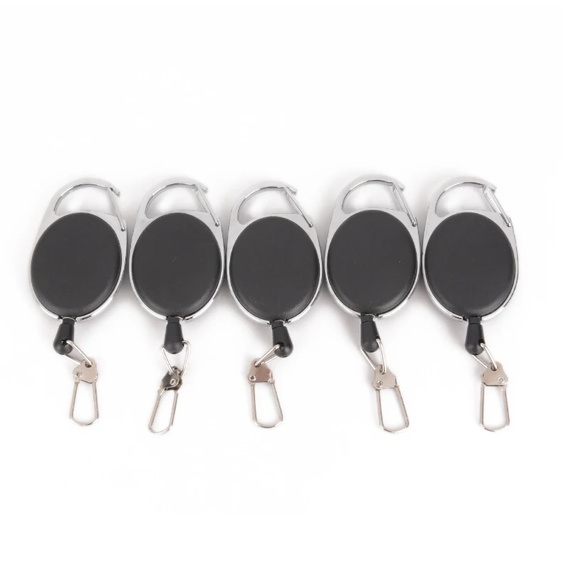 Zinc Alloy Plastic ID Lanyard Name Tag Card Badge Holder Reels Belt Key Ring Chain Clips Retractable Pull Reel |
