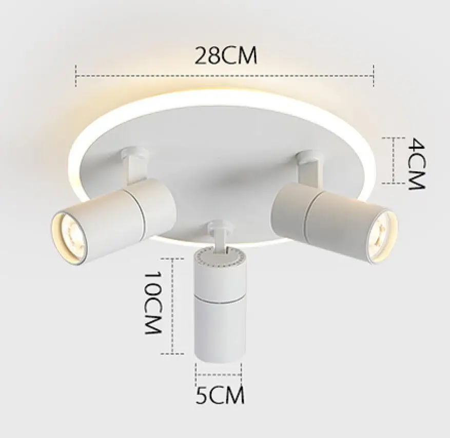 Современный светодиодный потолочный светильник+ светильники для спальни, гостиной, гардеробной, коридора, крыльца, балкона, комнатная потолочная лампа, осветительный прибор - Цвет корпуса: 3 heads as image