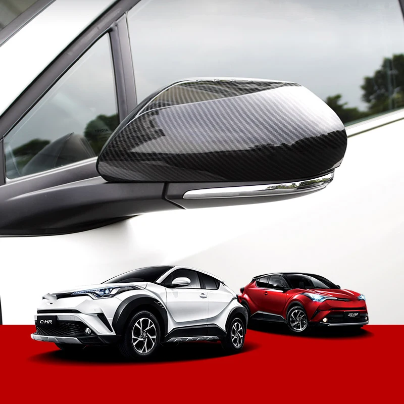 4 шт. зеркальные чехлы из углеродного волокна для Toyota CHR 2020 2019 2018 2017 2016 | Автомобили