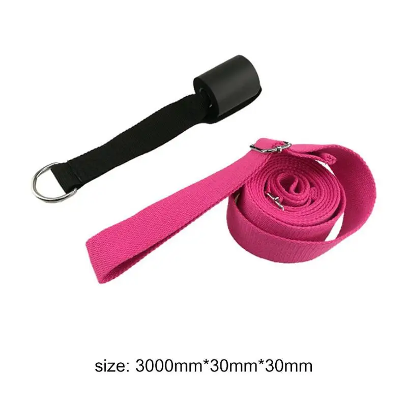 Rose Red Тянущийся ремень, многофункциональный, безопасный, прочный, с петлями, подвесной, для двери, разделенный, тренировочный ремень, для ног, гибкий, с веревкой, повышающий прочность руки - Цвет: Rose Red