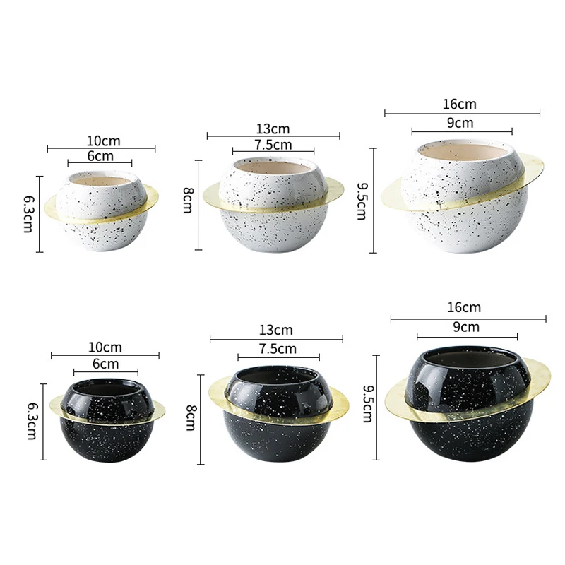 Скандинавские керамические железные художественные цветочные горшки креативные Блуждающие планеты круглые вазы суккулентные горшки для растений домашние свадебные украшения гостиной
