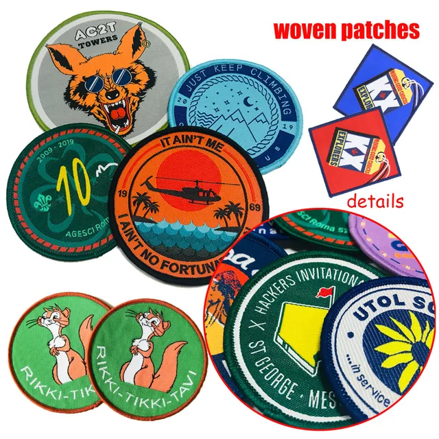 Badges et patchs brodés sur velcro personnalisables avec votre logo de