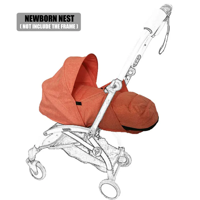 Orange Детская коляска-гнездо для новорожденных, корзина для сна для Babyzen yoyo Yoya Babyyoya, сумка для сна для трона, аксессуары для детских колясок - Цвет: Orange