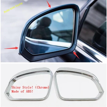 

Door Rearview Mirror Rain Eyebrow Deflector Blades Cover Trim Fit For VOLVO XC40 2018 - 2020 Chrome ABS