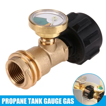 

Propane Tank Gauge Gas Grill Barbecue Pressure Meter Indicator Fuel Brass L5 #4