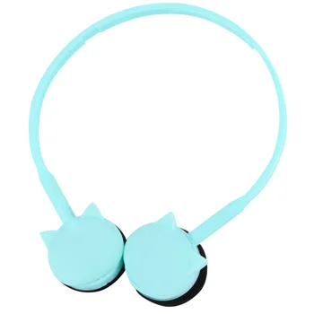 

1pc Cat Style Headset With Microphone on Ear Headphone Lightweight Bass Headphopnes for Gilrs (Black)