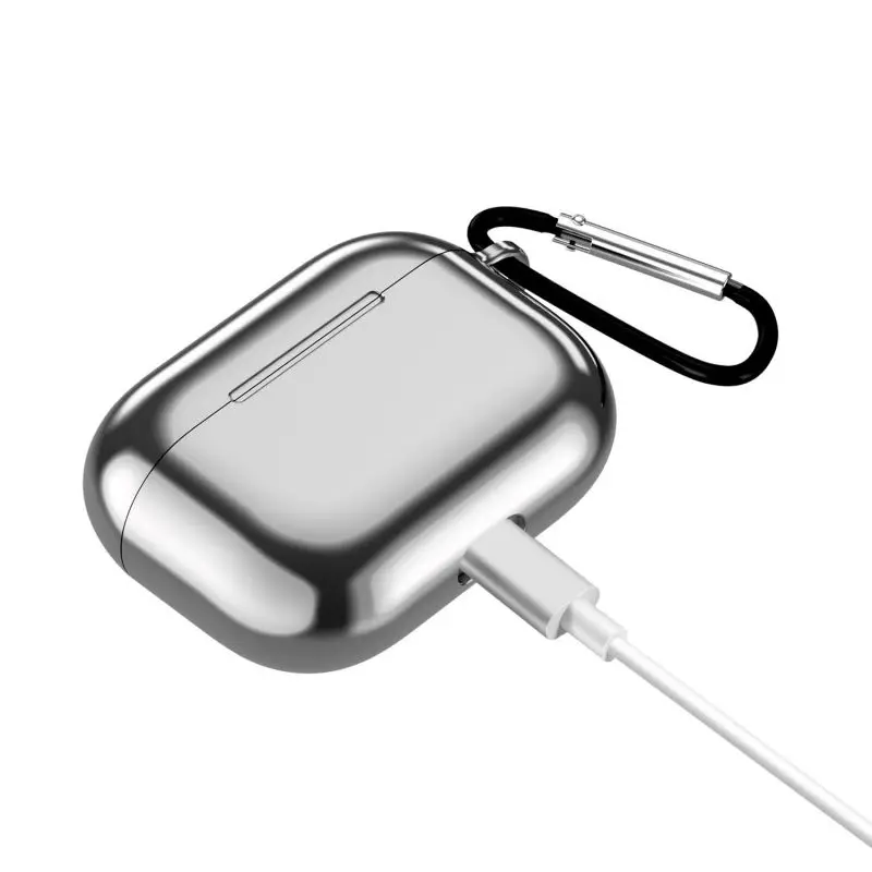 Для AirPods Pro Чехол защитный чехол покрытие ТПУ противоударные наушники защитный чехол для Air Pods Pro чехол с брелком