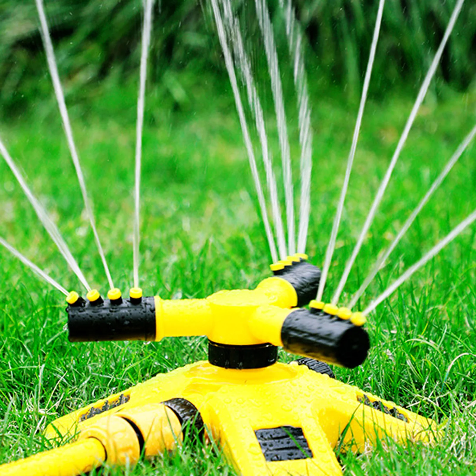 360 Degree Automatic Water Sprinkler ABS Lawn Yard Watering Sprinkler Head Adjustable Garden Supply Spray Nozzle