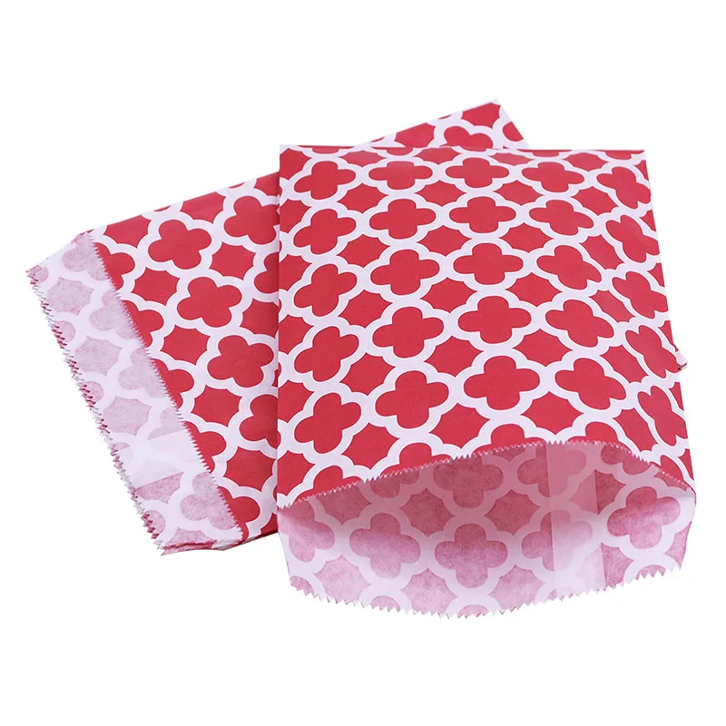 DB01 Red 25/50 шт. 13*18 см, разные цвета, Бумага, косметичка, в точку, волнообразной формы в полоску; яркие сумки для Свадебная вечеринка, детям, подарок на день рождения Закуски Упаковка Поставки 8z - Цвет: DB01 Red