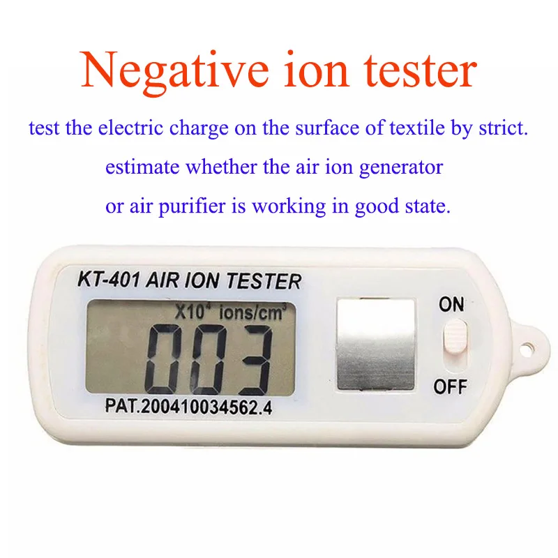 

KT-401 Negative ion tester air ion generator air purifier quality test check Durable Simple small body Easy to use