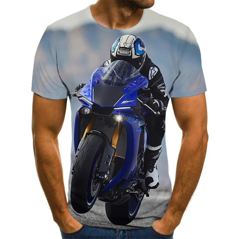 2020 nuevo racer camiseta 3D estilo punk hombres camiseta de moda de verano Camisetas de camiseta de los hombres de talla grande streetwear