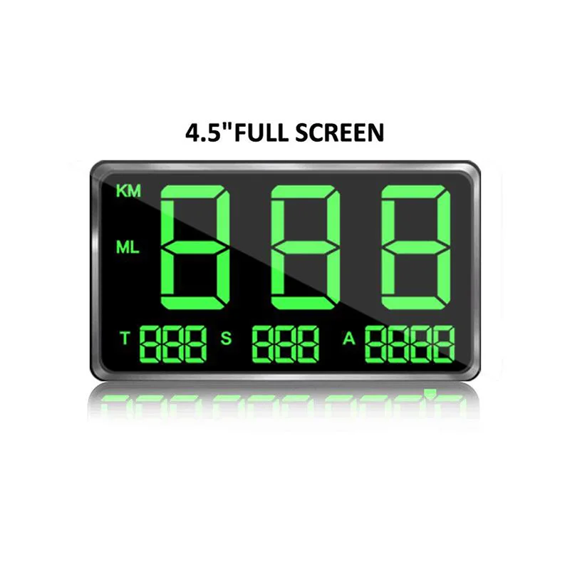 HUD Автомобильный дисплей gps измеритель скорости измерение скорости будильник пробег Высота часы автозапчасти XC-129 - Цвет: Черный