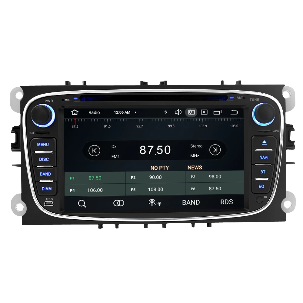 Discount Android 9.0 Car DVD Stereo Player GPS Multimedia for Ford Focus Auto Radio RDS GPS Glonass Navigation 5