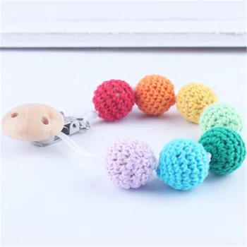 

30cm Baby Teether Bracelet Food Grade Silicone Chews Nurse Gift Toy Ball of yarn Teething Necklace pacifier Clip DIY BABY custom