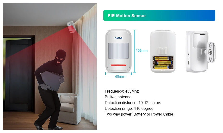 Kerui G18 GSM сигнализация Системы Android IOS APP сенсорной клавиатурой умный дом сигнализация Системы Smart домашняя камера с Wi-Fi флэш-siren