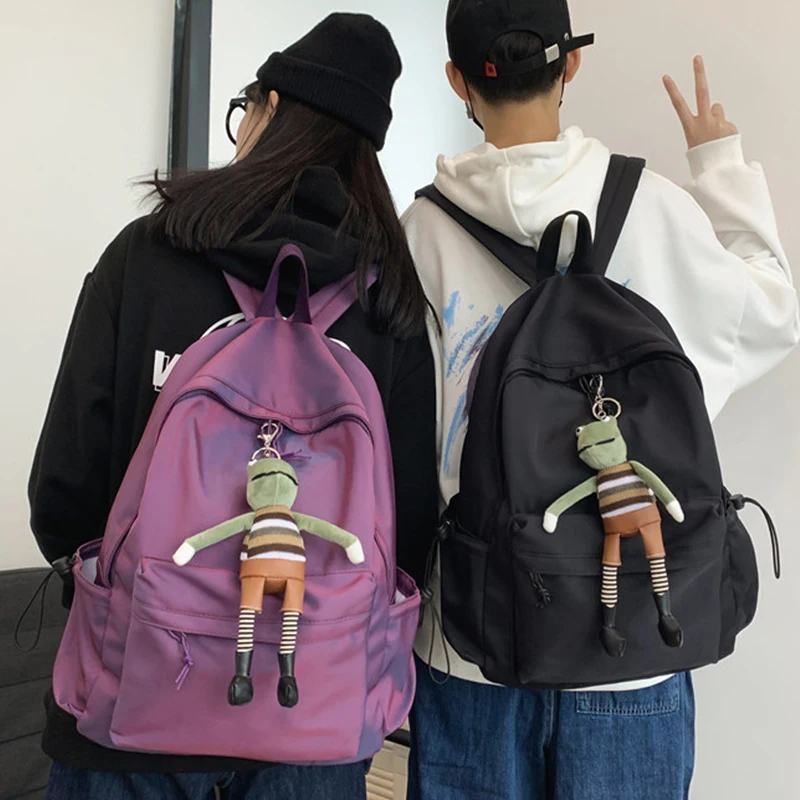 

2020 New fabric Unisex Large capacity Teenagers Student Backpack Fashion Waterproof Gradient color schoolbag Travel bag Japanese