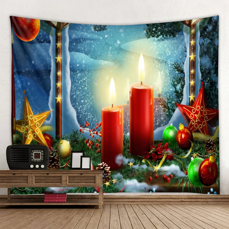 

Christmas Tapestry Christmas Art Tapestry Christmas Tree Background Wall Mounted Tapestry Home Decor Big Blanket