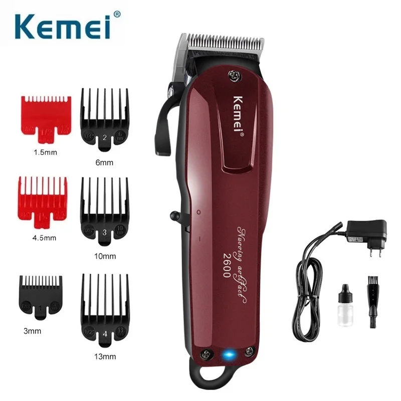 Kemei 2600 машинка для стрижки волос полный набор Перезаряжаемые электрический