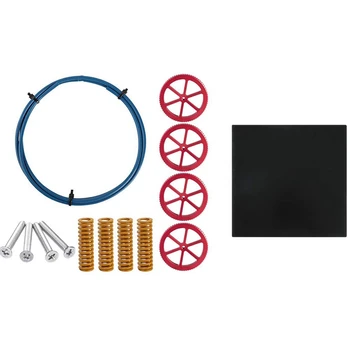 

For Ender 3 3Pro Platform Tempered Glass and 1M Capricorn Bowden Tubing, 4 Hot Bed Die Springs & 4 M4X35 Screws Bundle