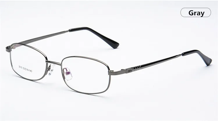 Оправа очков из титанового сплава мужские сверхлегкие квадратные очки для близорукости по рецепту полная оправа оптическая оправа мужские очки#190006 - Цвет оправы: Gray