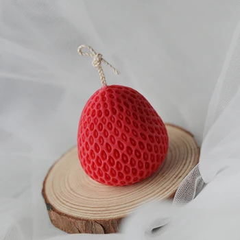 

PRZY Big Strawberry Candle Mould Fruit Food Cake Mould Silicone Mold Soap Molds Gypsum Chocolate Scented Candle Molds Clay Resin