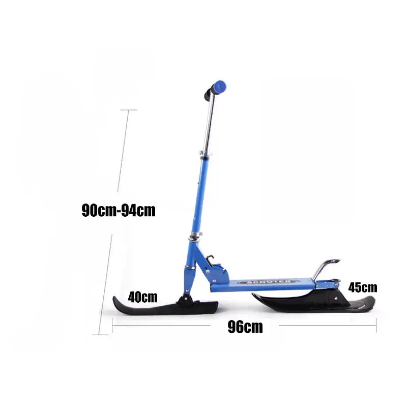 HAGIBIS 2 In 1 Youth Street & Snow Scooter, Folding kids Skate Board, Snow scooter child sled luge