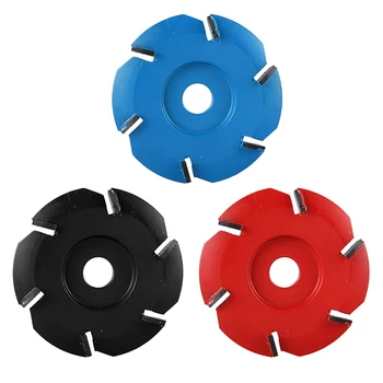 

Six Tooth Power Wood Carving Disc Tool Milling Cutter for 16mm Aperture Angle Grinder Diameter 90mm Polishing